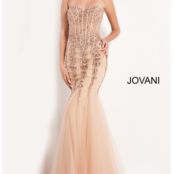 Jovani Dresses & Skirts - $500 Jovani 5908 Corset Blush/Nude Mermaid Dress